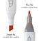 KINGART® PRO Double-Ended Art Alcohol Markers, 24 Portrait Palette Colors with Both Fine & Chisel Tips and Superior Blendability